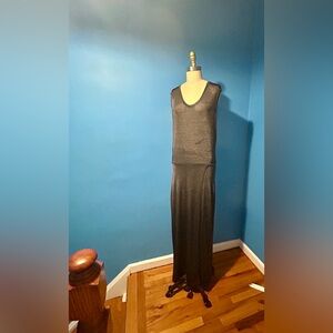 T by Alexander Wang  Sheath Maxi Dress V-Neck Sleeveless
SEMI SHEER